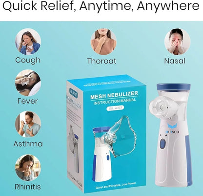Portable Mesh Nebulizer for Quick Relief – Silent, Easy Operation for Home & Travel