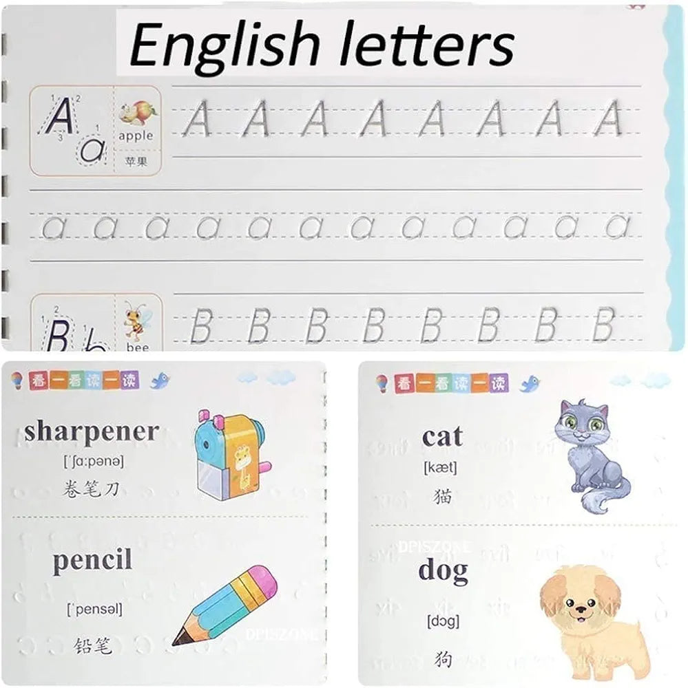 Sank Magic Book – English Practice Book | Includes 1 Pen & 1 Grip (Pack of 1)