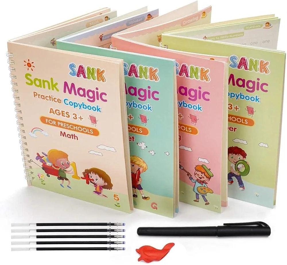 Sank Magic Book – English Practice Book | Includes 1 Pen & 1 Grip (Pack of 1)