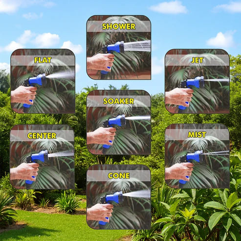 Hose Pipe Megic 50 Feet - 50 Ft Expandable Magic Flexible Water Hose Pipe With Spray Gun